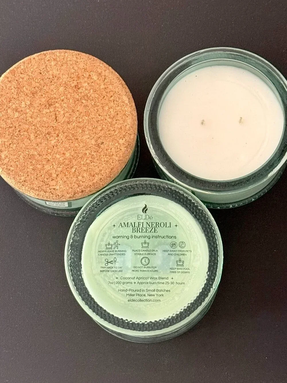 Amalfi Neroli Breeze Luxury Candle | Recycled Glass Vessel Crafted in Spain |